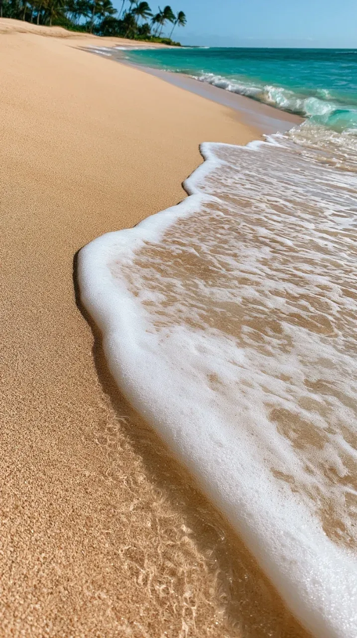Midjourney海浪构图解析|沙滩水花与色彩分层