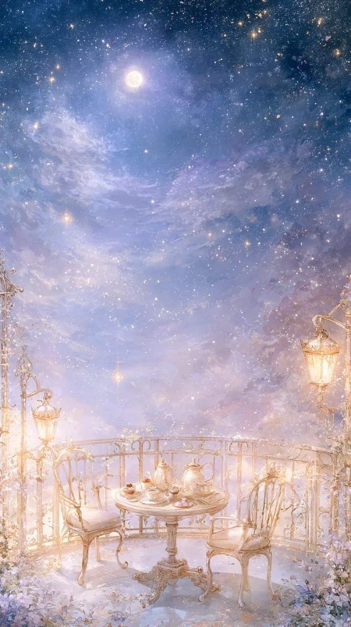 Midjourney 8.2 学习：夜空露台壁纸构图与光影解析