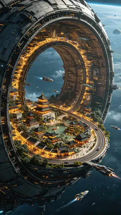 即梦佳作拆解 | 莫比乌斯环古城，清明上河图未来范儿