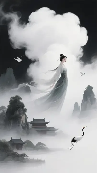 即梦佳作拆解：神女入画，看这雾气和意境 | 关键提示词分析