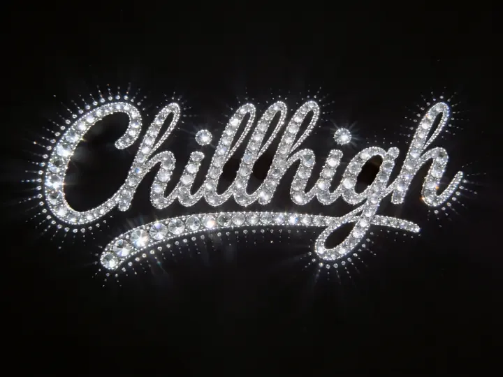即梦水钻文字效果｜这组“Chillhigh”闪光字真是把微距玩明白了