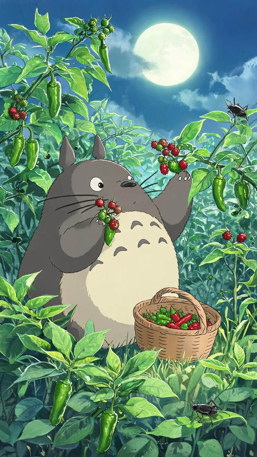 即梦好图分享 | 拆解龙猫采麻椒的治愈动画感提示词
