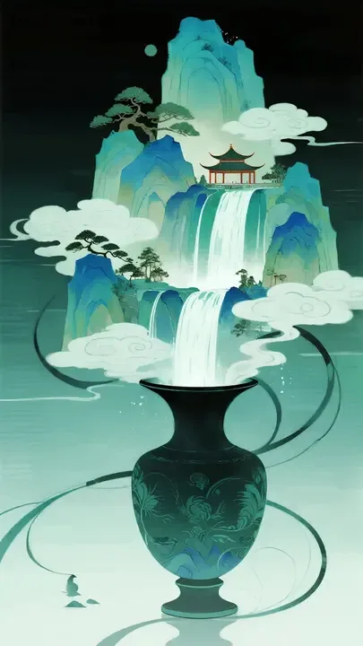 即梦作品拆解 | 水墨插画如何兼顾意境和商用稳定性