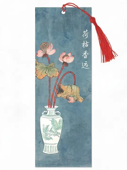 即梦作品拆解：工笔画风书签｜配色和构图如何兼顾商用和意趣