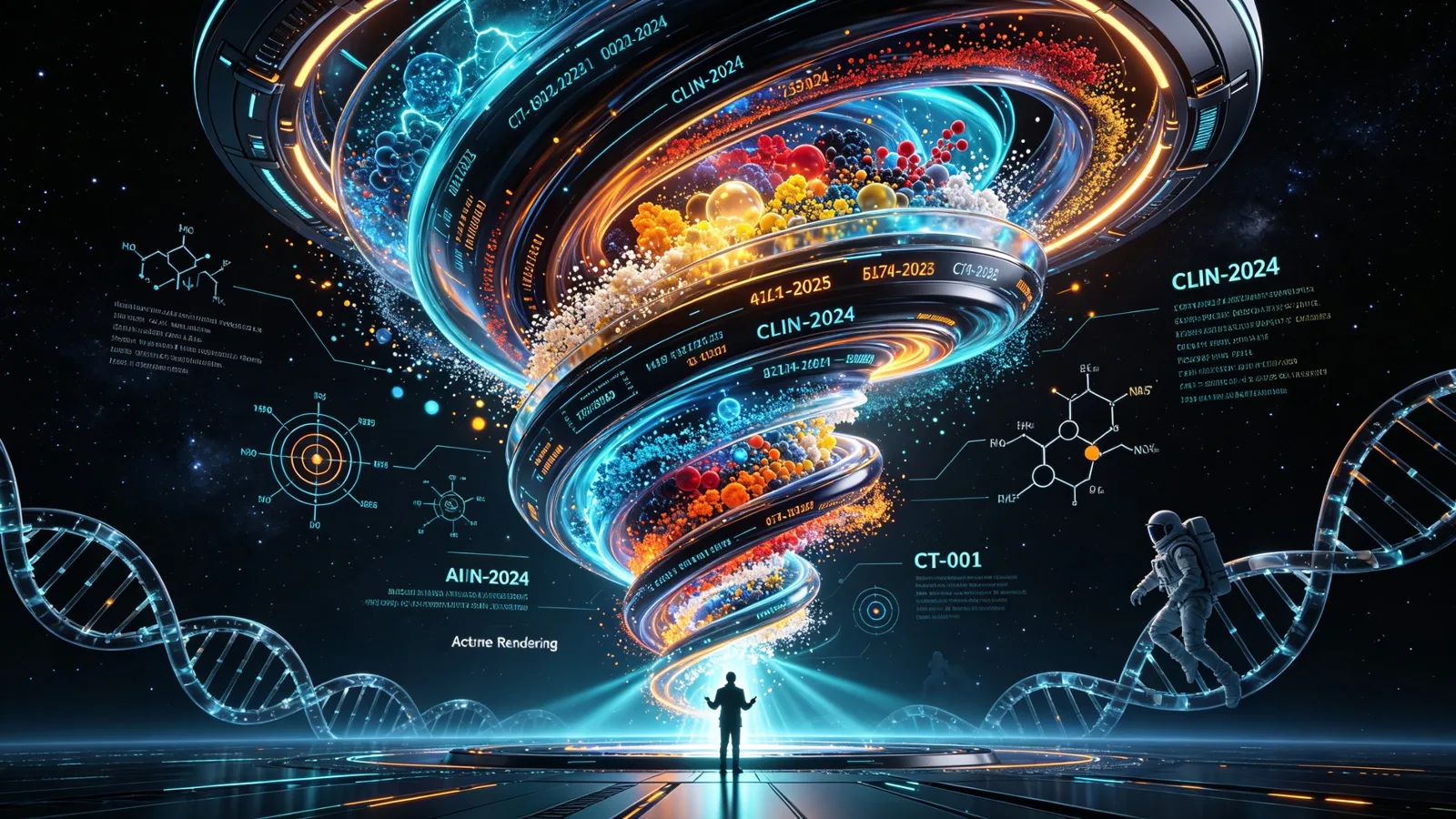 即梦这图有点东西：数据风暴的赛博朋克大场面拆解