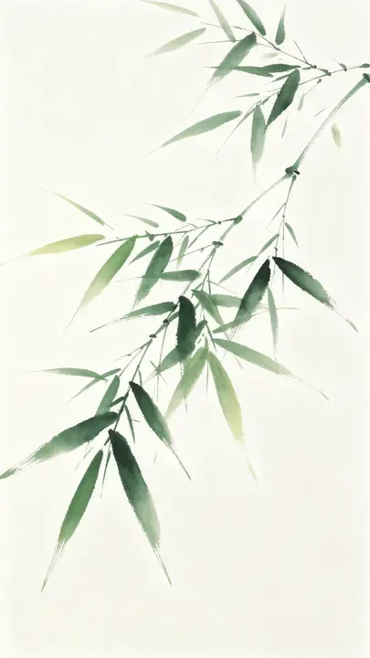 即梦一笔勾勒竹：极简留白中的光影质感｜摄影师看AI水墨