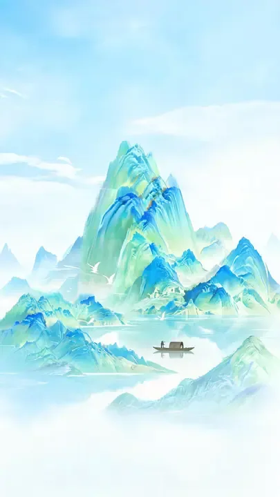 即梦这幅山水图太出彩了!拆解提示词|竖版视频素材潜力巨大