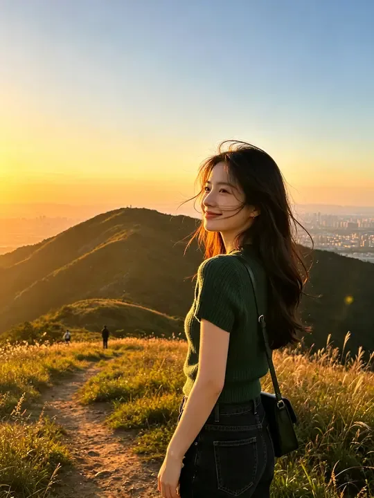 即梦这张夕阳人像 | 抠图、运镜素材拉满，提示词拆解看细节