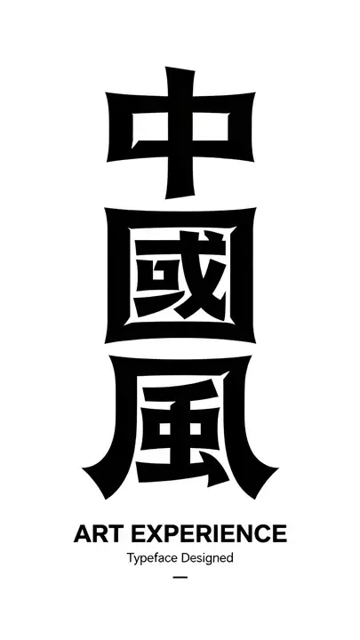 即梦字体设计分享 | 提示词拆解：硬朗线条与现代感