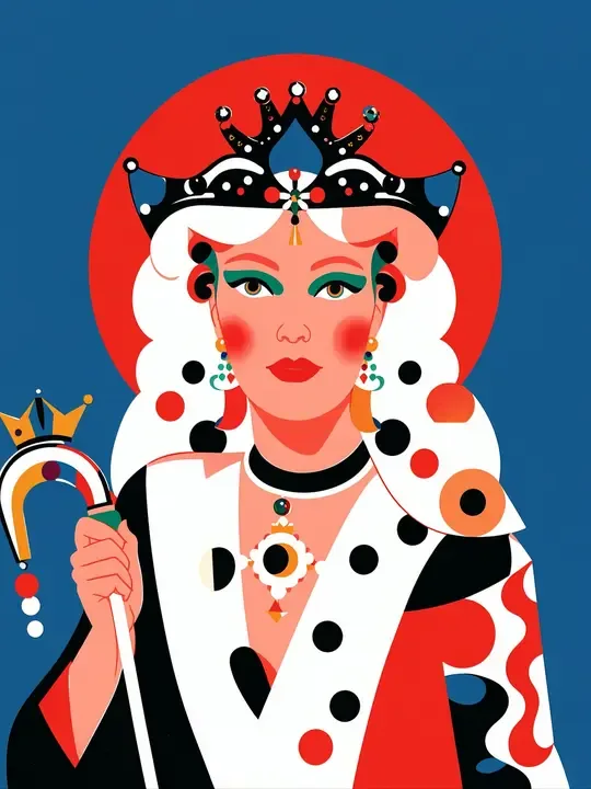 即梦作品拆解：波普艺术女皇插画的线条与色彩运用