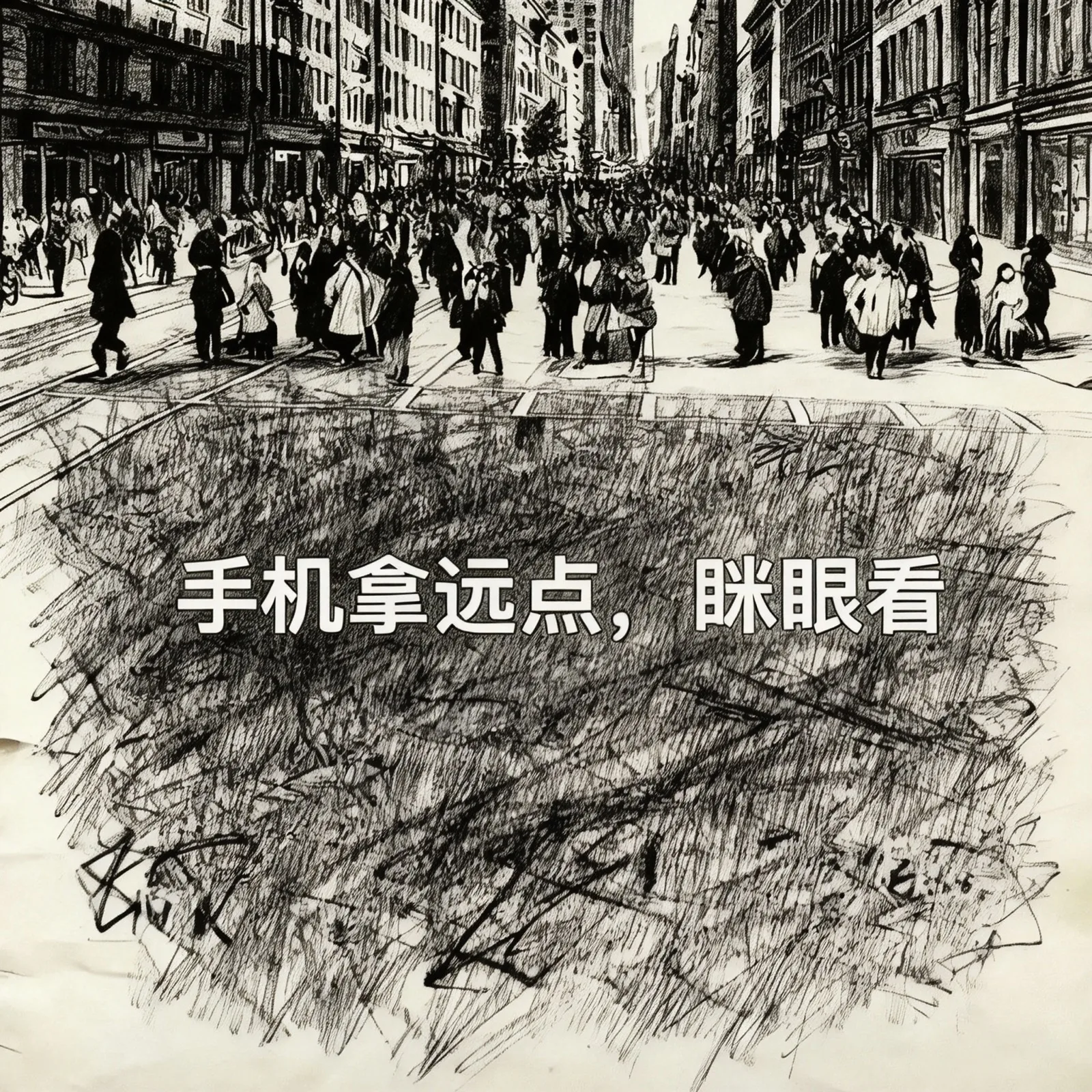 即梦视觉错觉素描作品 | 线条与构图的巧妙玩法
