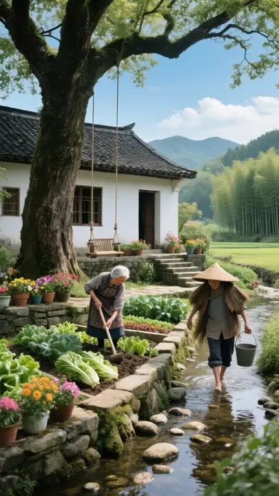 江南小院｜即梦治愈系国风视频解析，看构图与留白
