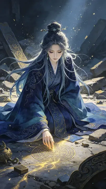 品鉴即梦国风：深蓝与冷金的东方美学