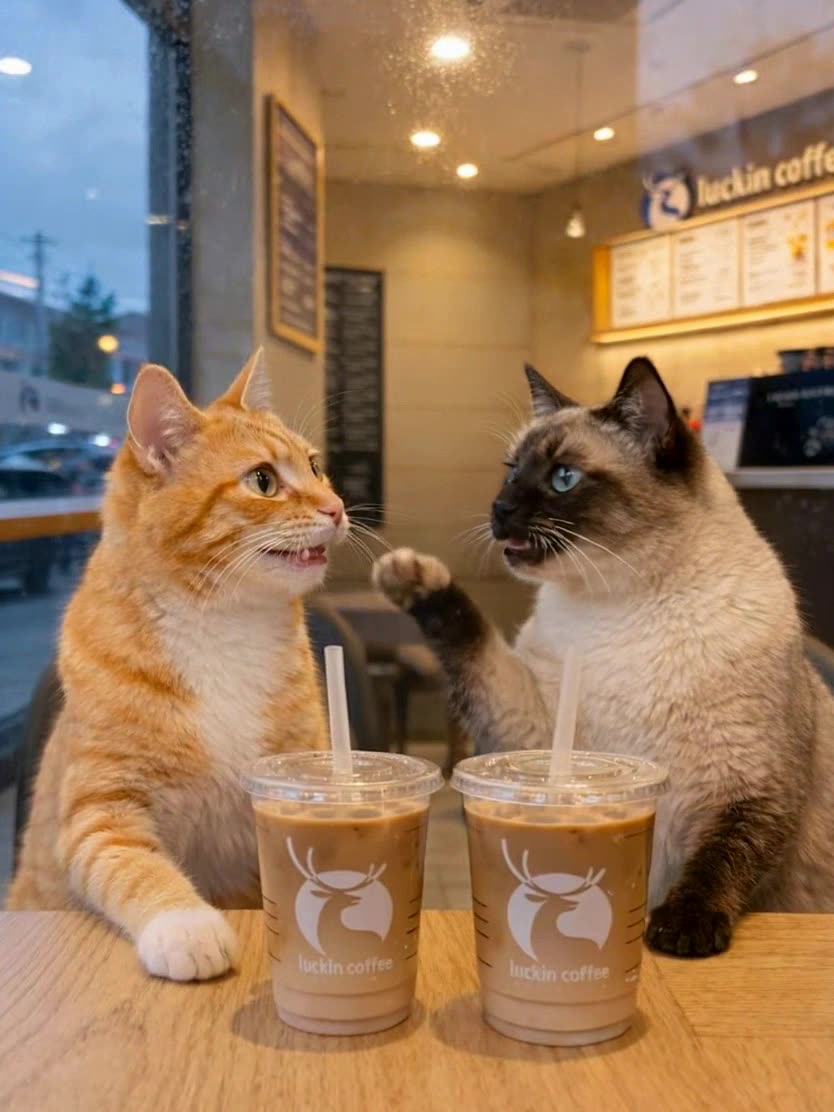 咖啡馆猫咪对话视频：即梦多段提示词拆解与复用