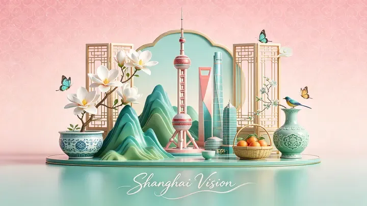 即梦作品拆解 | 东方美学C4D场景构图模板