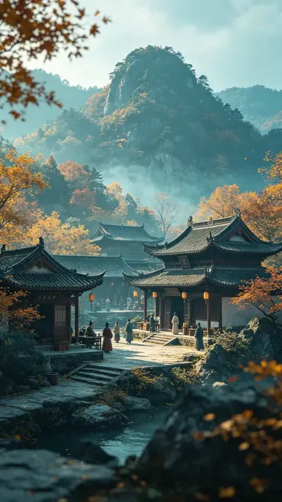 即梦古风秋景:电影镜头感与UE5渲染的视觉拆解