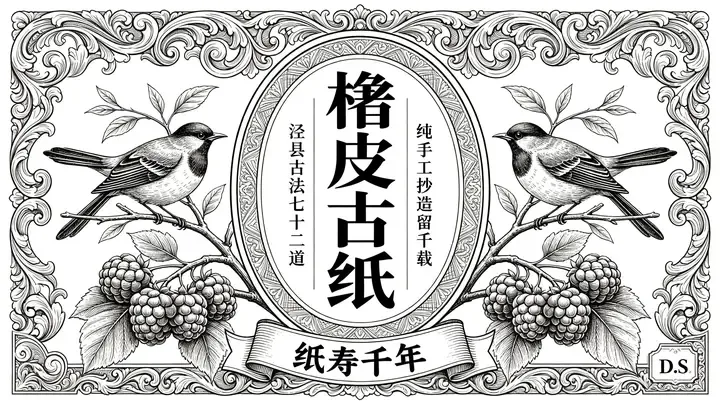 即梦这复古标签图，提案直接用没问题 | 细节到位