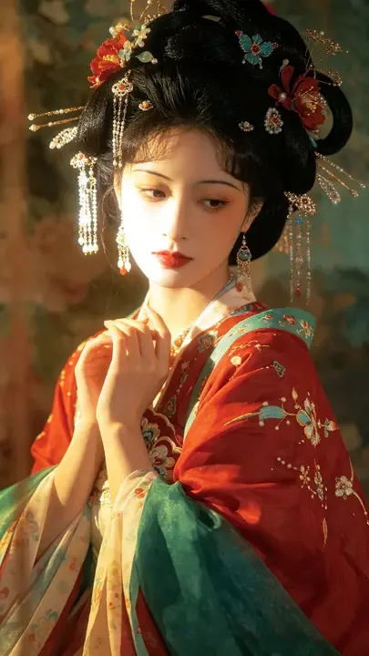 即梦出图｜光影、色彩和汉服的巧妙融合，这波细节拉满了