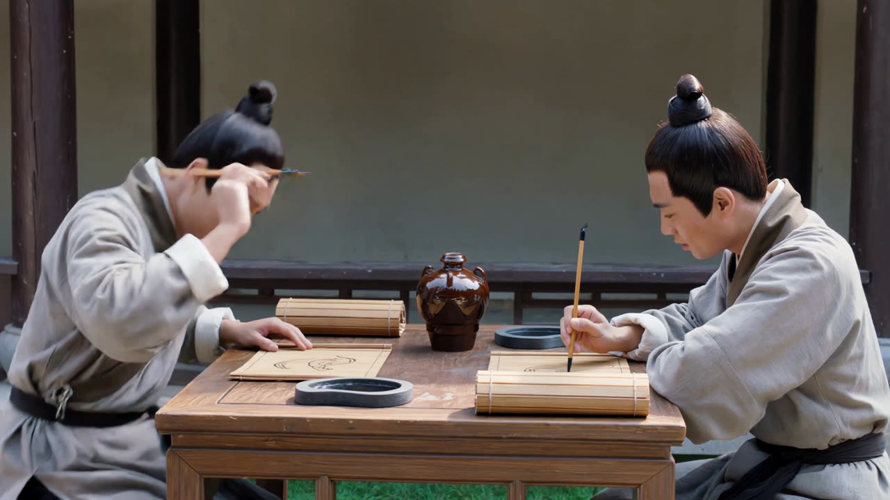 可灵「画蛇添足」视频解析 | 寓言故事的古典韵味和流畅运镜