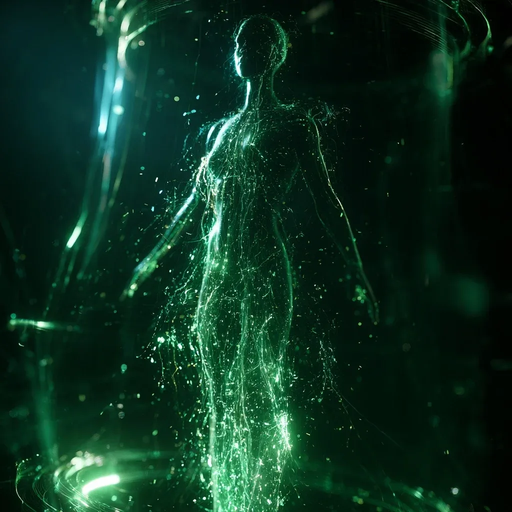 Midjourney作品拆解 | 炫酷荧光绿能量体,提示词里的颜色魔法