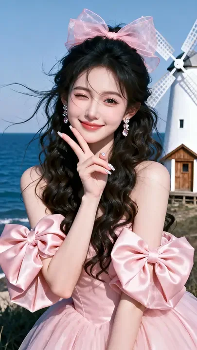 即梦甜心少女特写 | 电影感光线和细节提示词分析