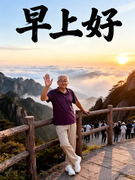 这即梦黄山图的光影和构图，值得建筑场景学习