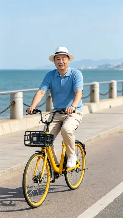 即梦作品拆解：海边骑行场景，光影和材质细节很值得学习
