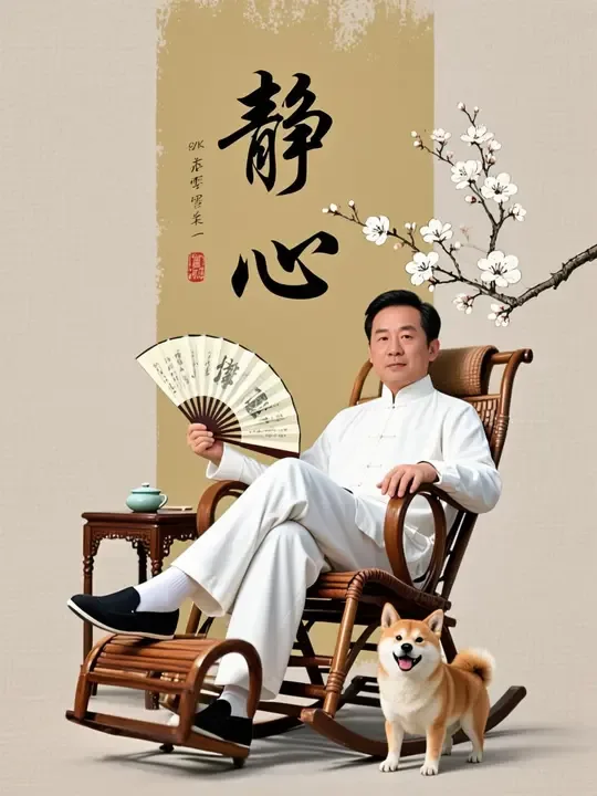 即梦社区发现一张不错的海报设计 | 拆解提示词看构图与材质细节