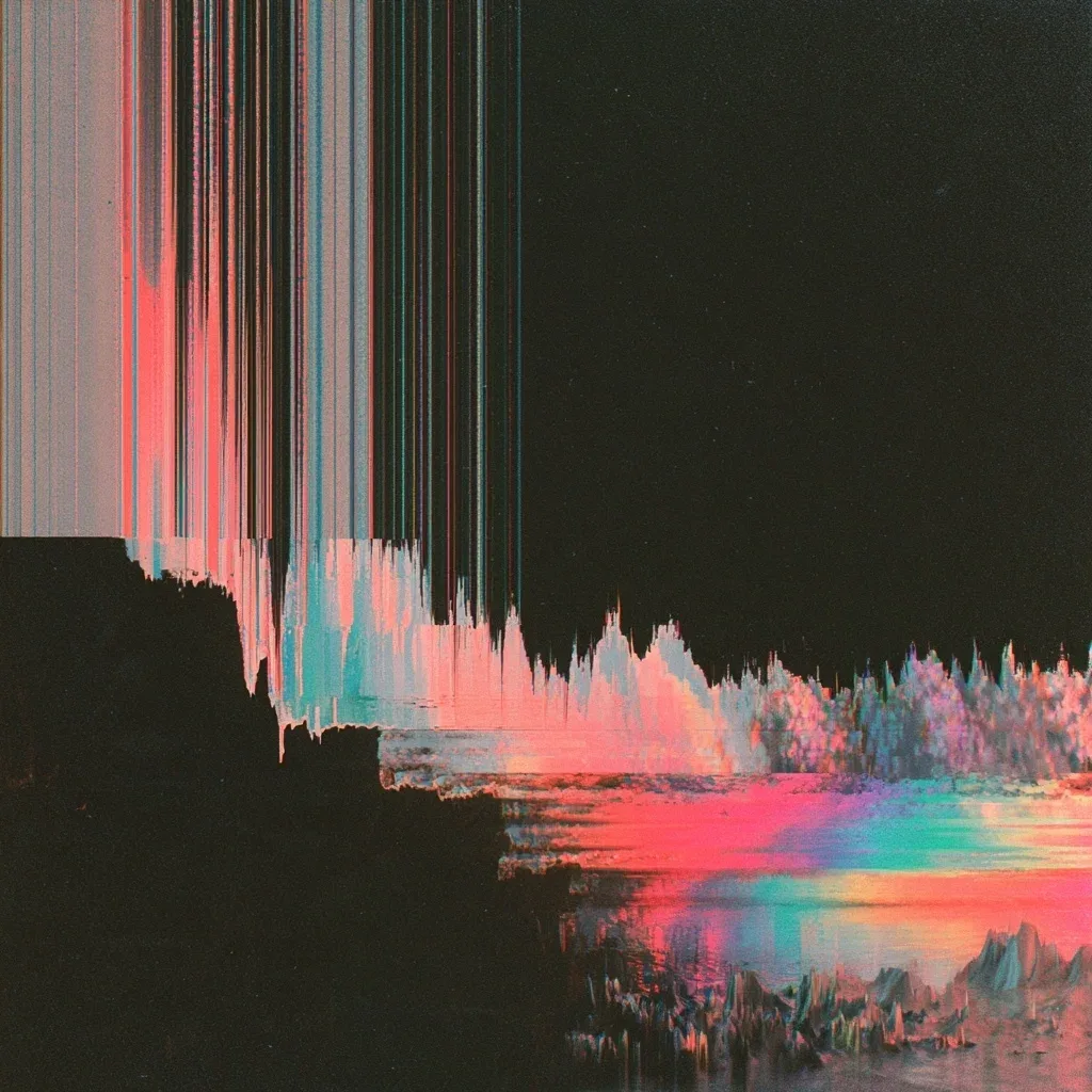 Midjourney的CLI和glitch玩法 | 负空间与复古赛博感的融合