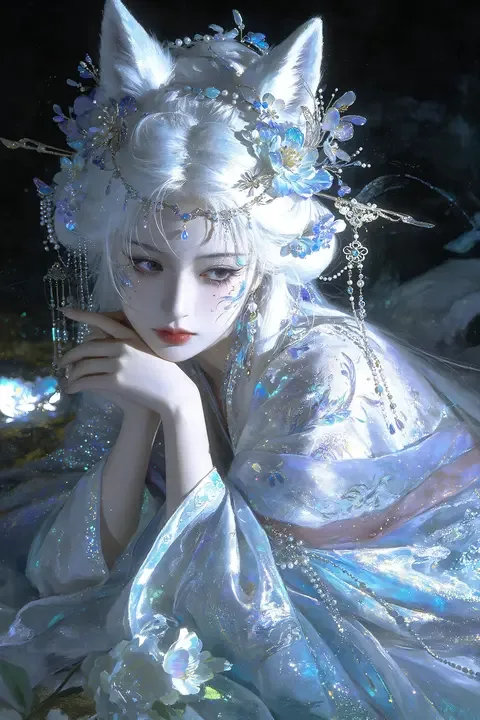 即梦这只狐妖的角色设计与材质表现值得聊聊｜高级感与氛围营造