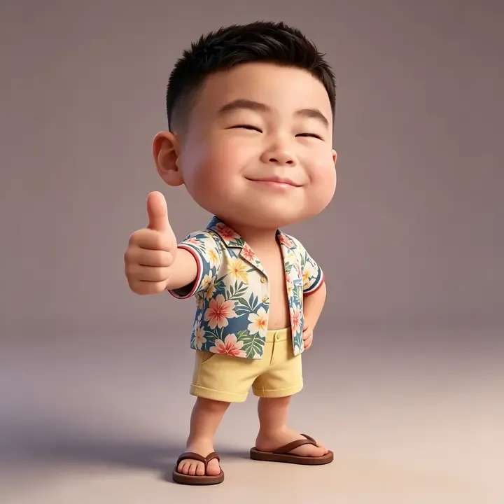 即梦写实Q版角色：夸张大头与服饰细节 | 角色设计的幽默感