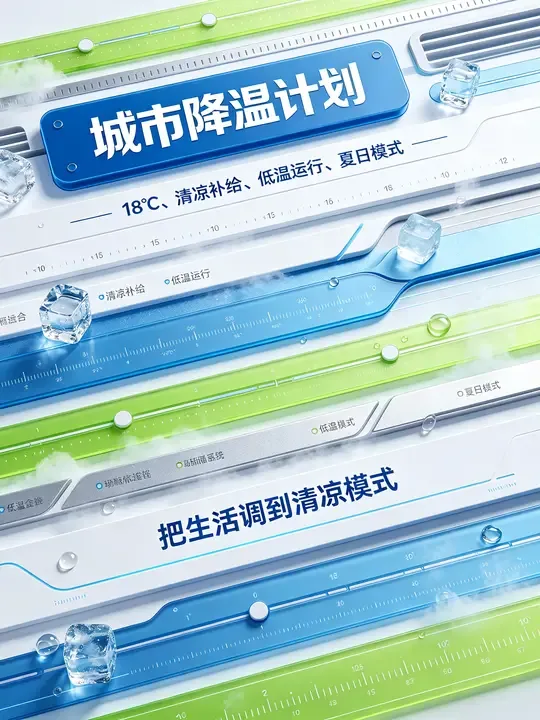 即梦作品拆解 | 城市降温计划：界面设计中的冷静与秩序