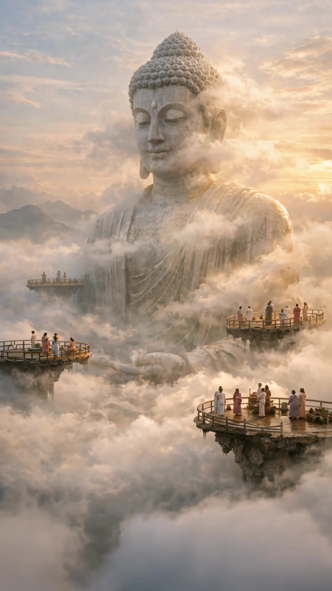 可灵视频分享 | 佛像云海下的光影叙事与镜头节奏