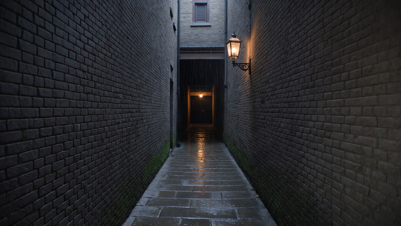 可灵3.0雨夜窄巷解析｜光影运镜与氛围营造
