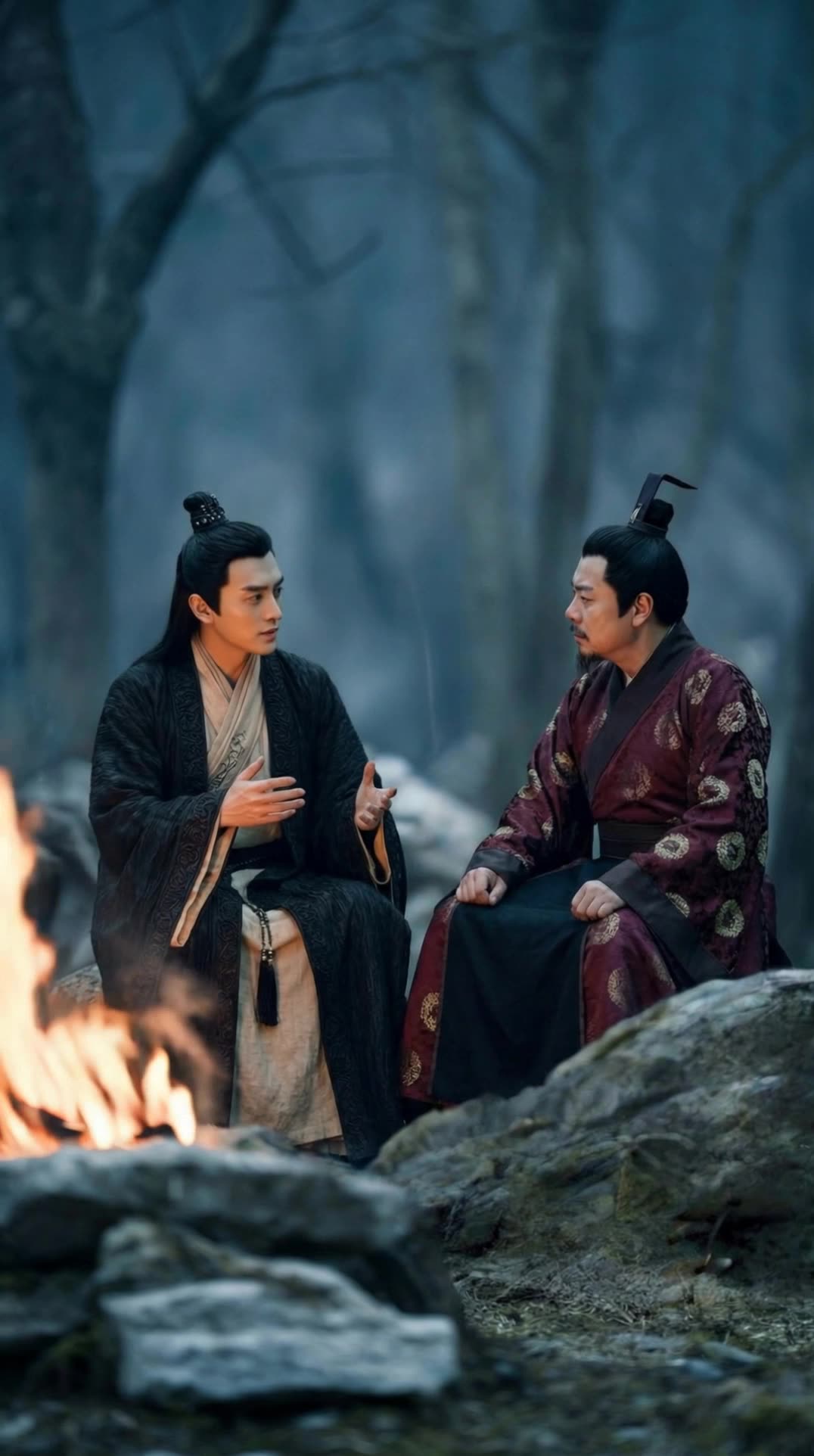 可灵2.1视频解析：横向运镜与前后帧衔接 | 古风篝火夜话