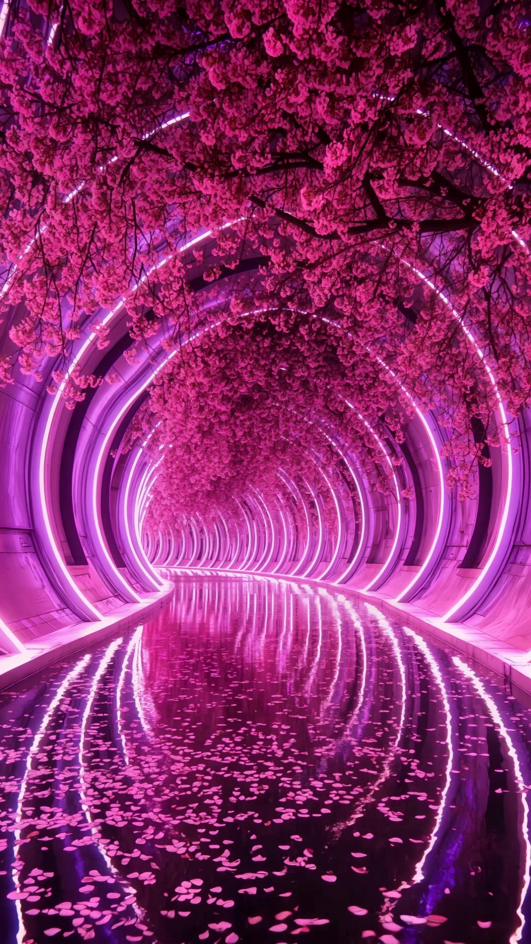 可灵视频3.0 | 8秒粉紫樱花隧道运镜拆解与参数