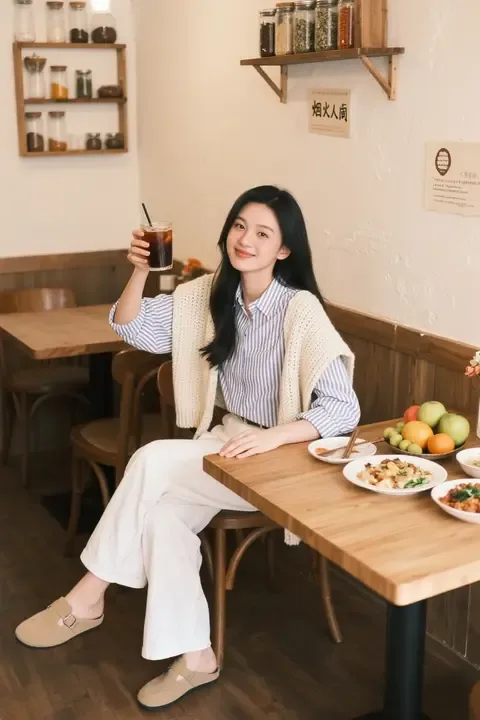 即梦好图分享 | 小餐厅写真穿搭，氛围感和细节都足