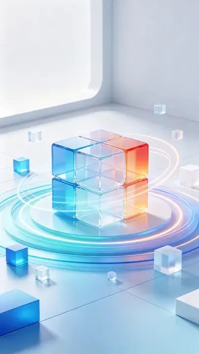 即梦科技感C4D主视觉 | 拆解玻璃质感和商业应用潜力