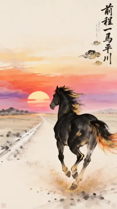 即梦国风意境马匹 | 短视频转场卡点灵感分享