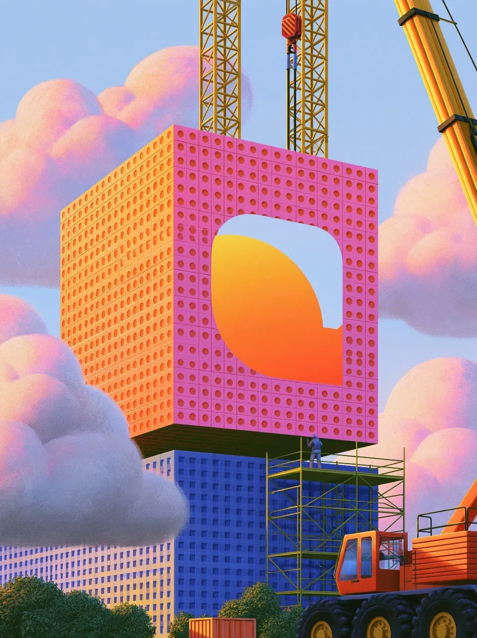 Midjourney作品分享｜用亮丽配色和光影讲App图标建造故事