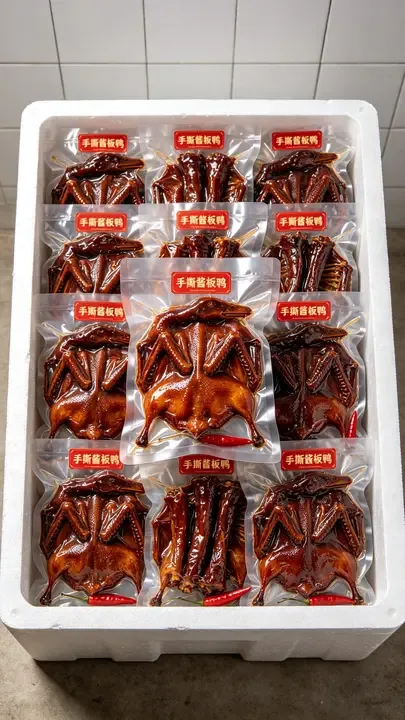 AI电商实拍：酱板鸭批发图，这细节客户肯定买单