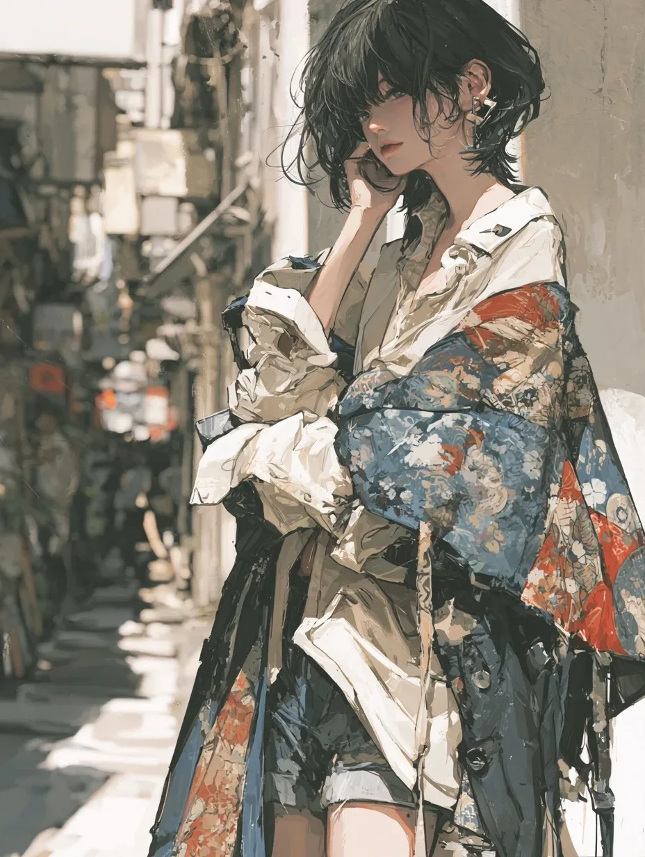 从MJ作品看角色服装设计：日系混搭与油画质感